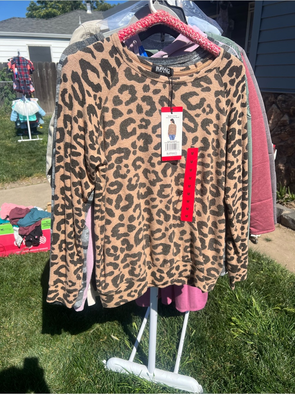 Buffalo David Bitton Leopard Print Sweatshirt - Tan & Black